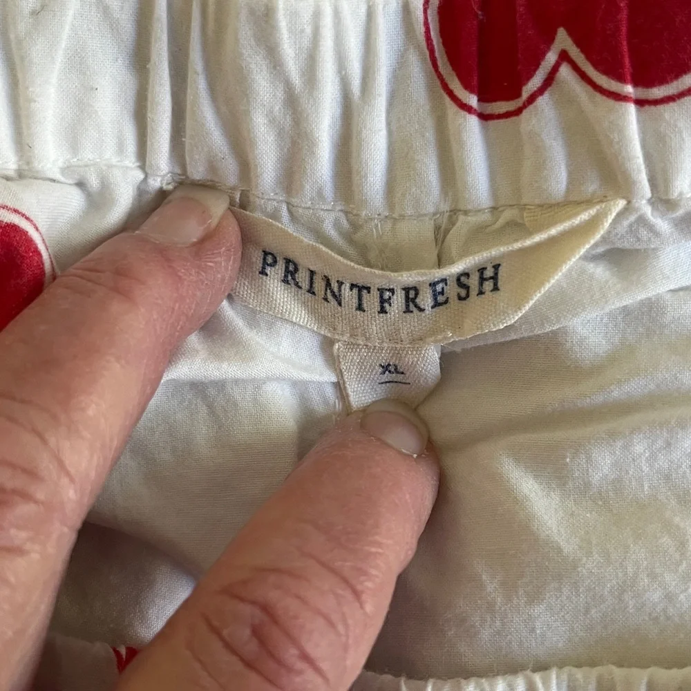 Printfresh Queen of Hearts cropped pj pants - Picture 3 of 5